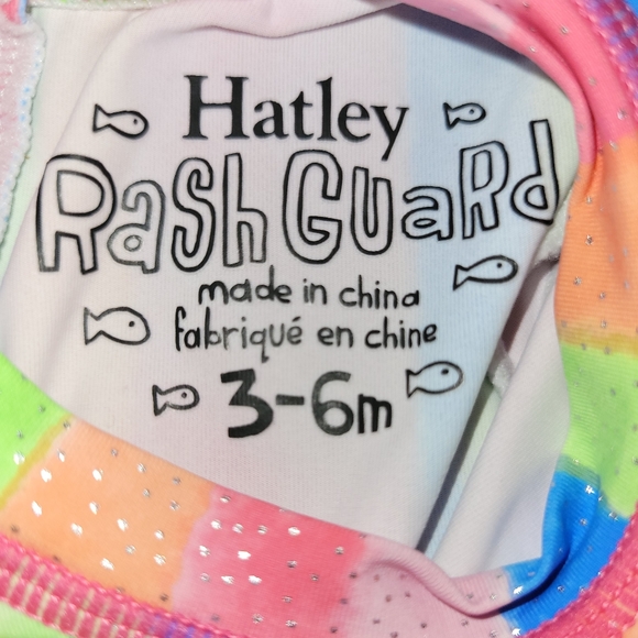 😎 Hatley Multi Striped Baby Rash Guard Swimsuit - Picture 3 of 4
